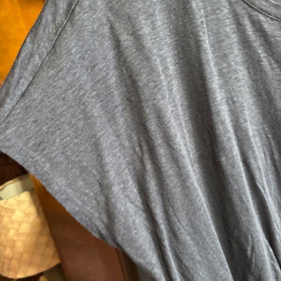 Lou & Grey for Loft Womens L Blue Gray SS Stylish Top NWT - Picture 5 of 8